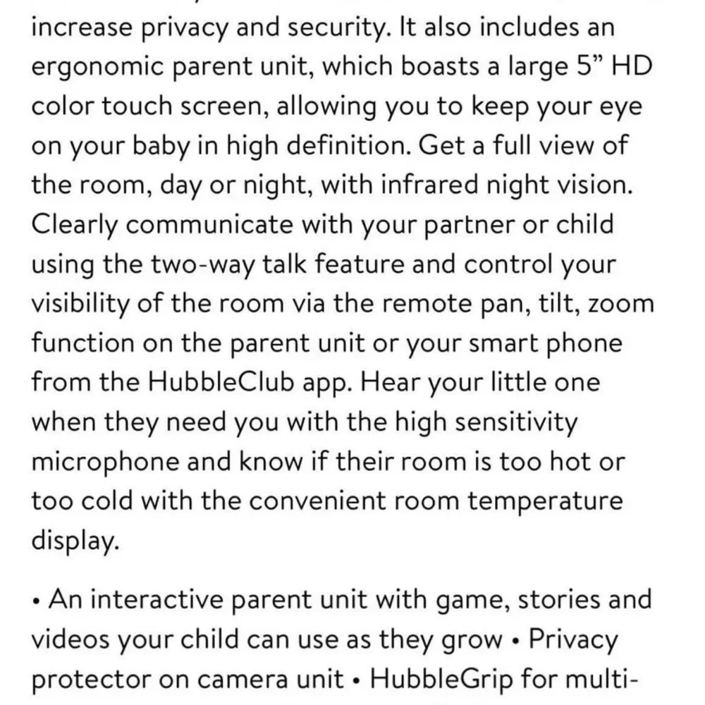 Hubble baby monitor set